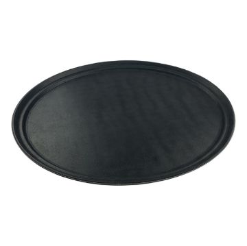Picture of Beaumont Non-Slip Oval Tray Black 685 x 558mm