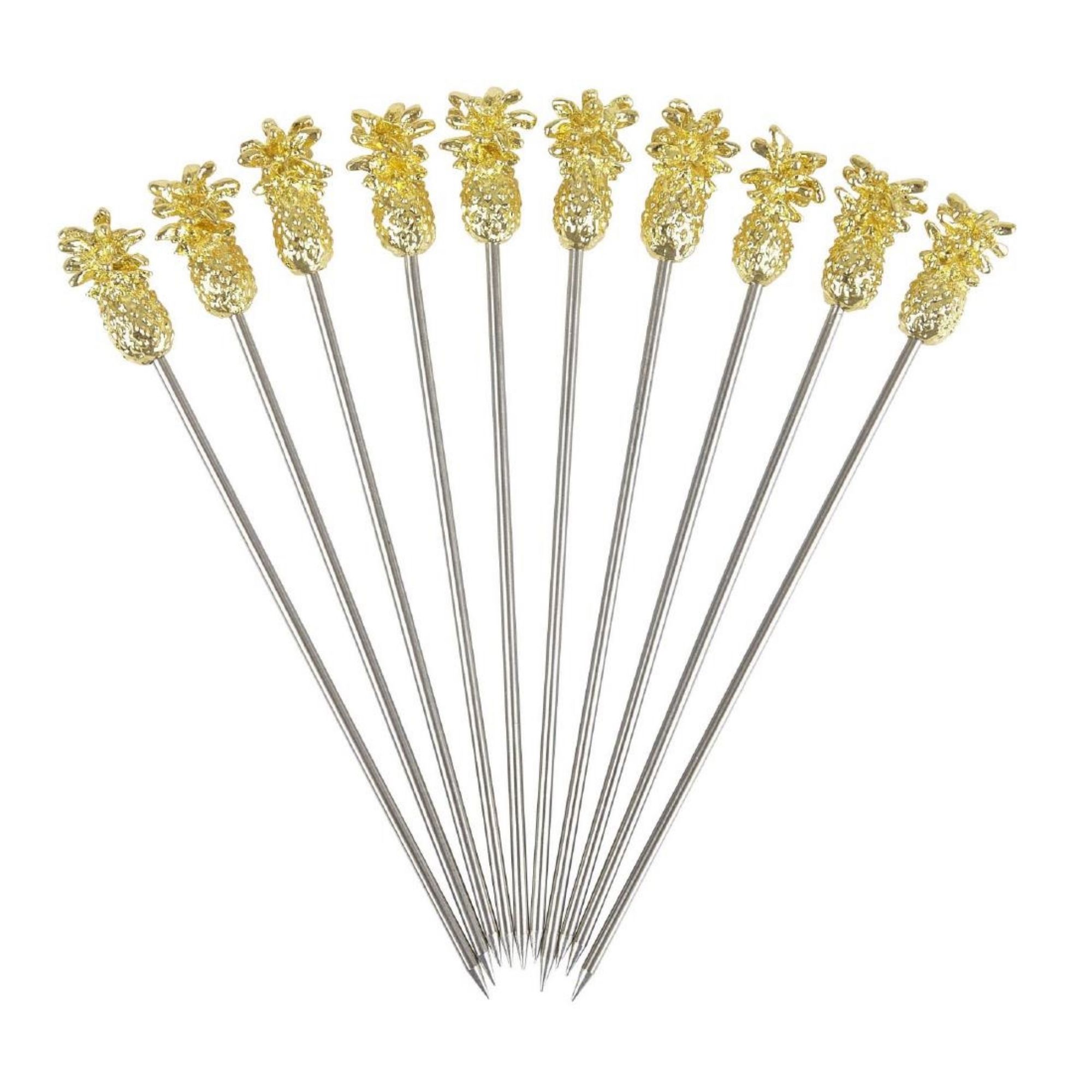 Picture of Beaumont Pineapple Garnish Pick Gold Plated (10 Pack)