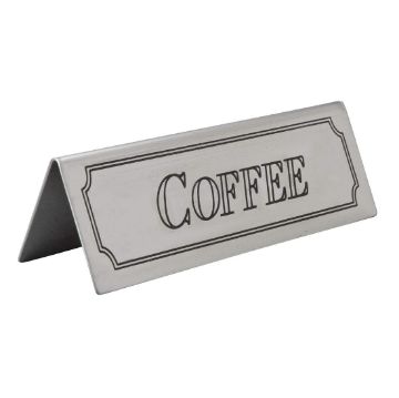 Picture of Beaumont Coffee Stainless Steel Table Sign