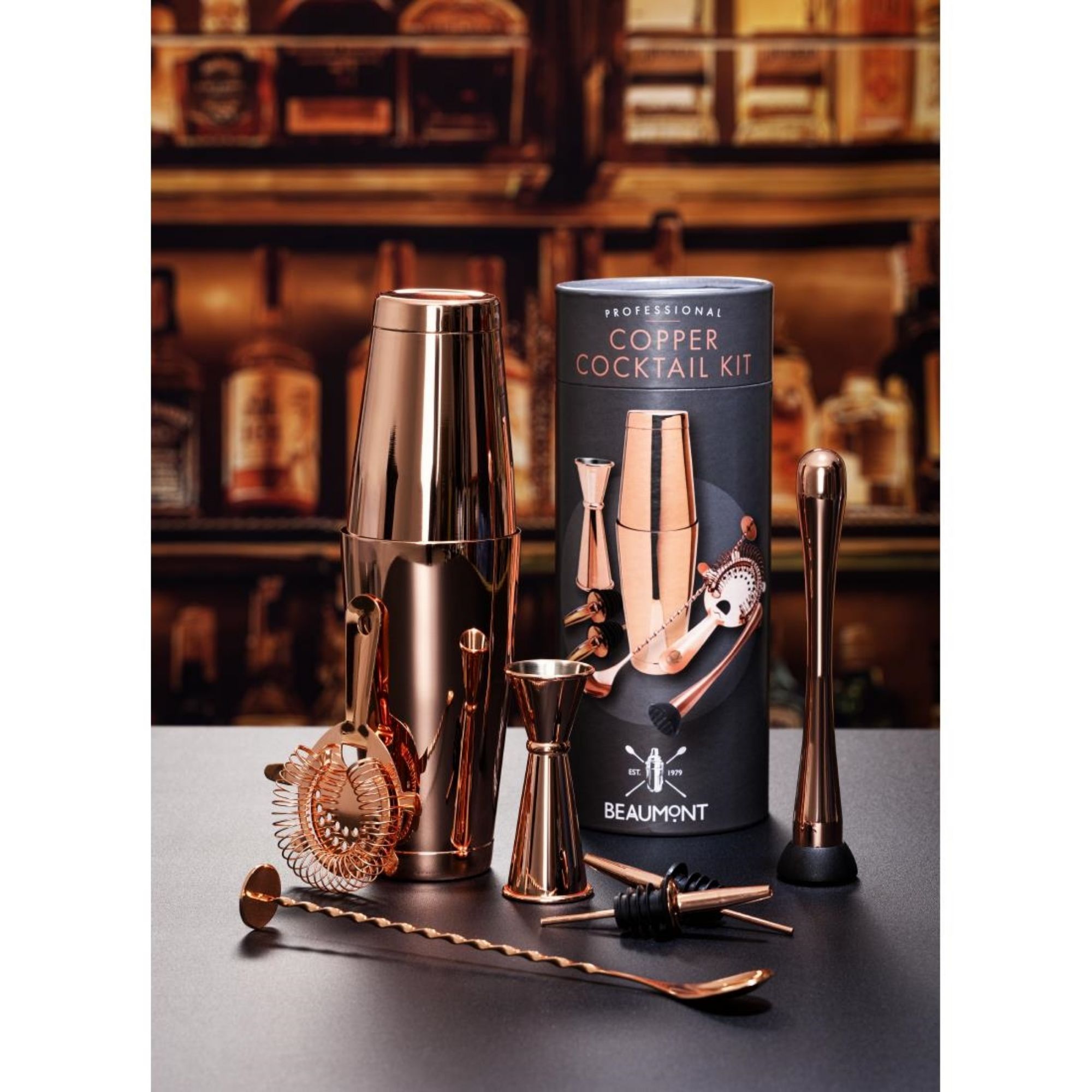 Picture of Beaumont 8-Piece Cocktail kit Copper