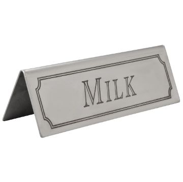 Picture of Beaumont Milk Stainless Steel Table Sign
