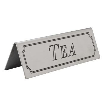 Picture of Beaumont Tea Stainless Steel Table Sign