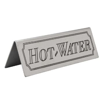 Picture of Beaumont Hot Water Stainless Steel Table Sign
