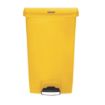 Picture of Rubbermaid Slim Jim Front Step-On Pedal Bin Yellow 68Ltr