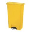 Picture of Rubbermaid Slim Jim Front Step-On Pedal Bin Yellow 68Ltr