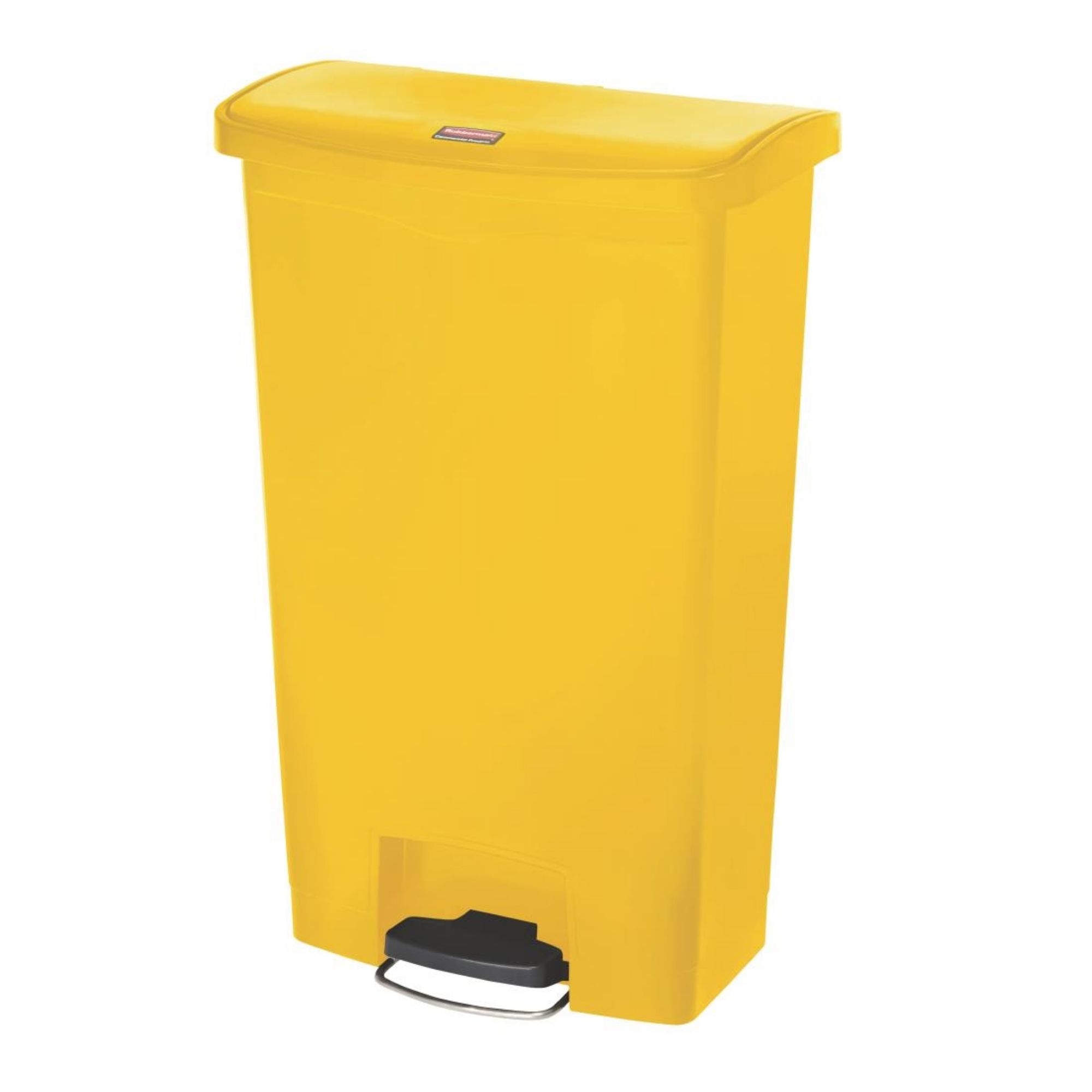 Picture of Rubbermaid Slim Jim Front Step-On Pedal Bin Yellow 68Ltr