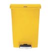 Picture of Rubbermaid Slim Jim Front Step-On Pedal Bin Yellow 90Ltr