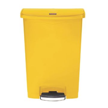 Picture of Rubbermaid Slim Jim Front Step-On Pedal Bin Yellow 90Ltr