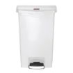 Picture of Rubbermaid Slim Jim Front Step-On Pedal Bin White 50Ltr