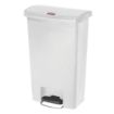 Picture of Rubbermaid Slim Jim Front Step-On Pedal Bin White 50Ltr