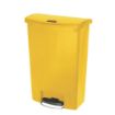Picture of Rubbermaid Slim Jim Front Step-On Pedal Bin Yellow 90Ltr