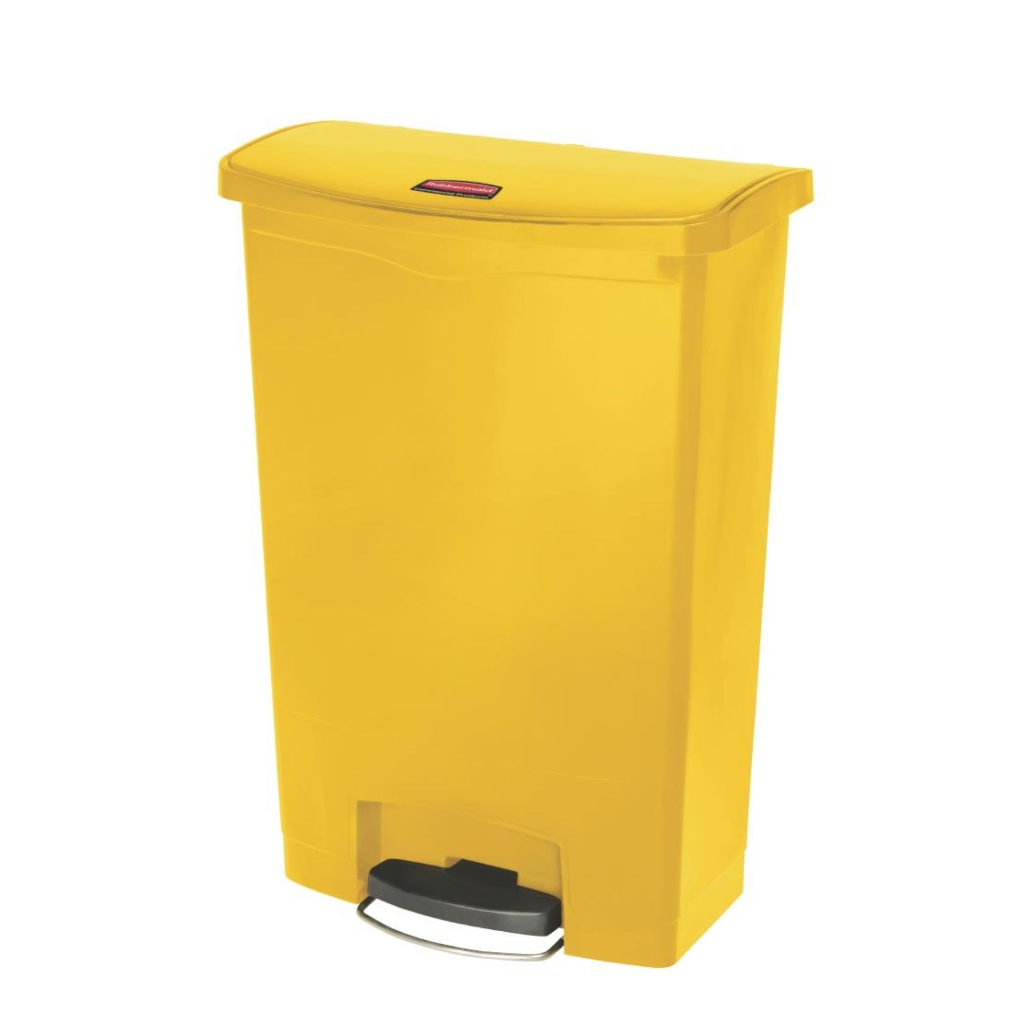 Picture of Rubbermaid Slim Jim Front Step-On Pedal Bin Yellow 90Ltr