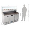 Picture of Polar G-Series Pizza Prep Counter Fridge with Topper 368Ltr