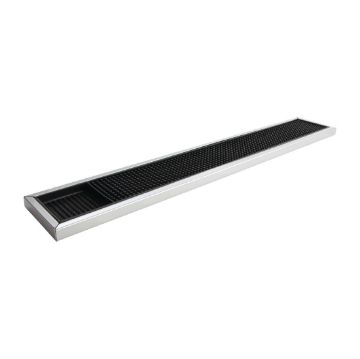 Picture of Beaumont Rubber Bar Mat with Stainless Steel Frame 600 x 100mm