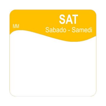 Picture of 25mm Removable Square Label - Saturday