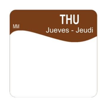 Picture of 25mm Removable Square Label - Thursday