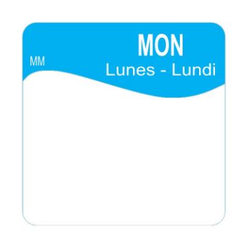 Picture of 25mm Removable Square Label - Monday