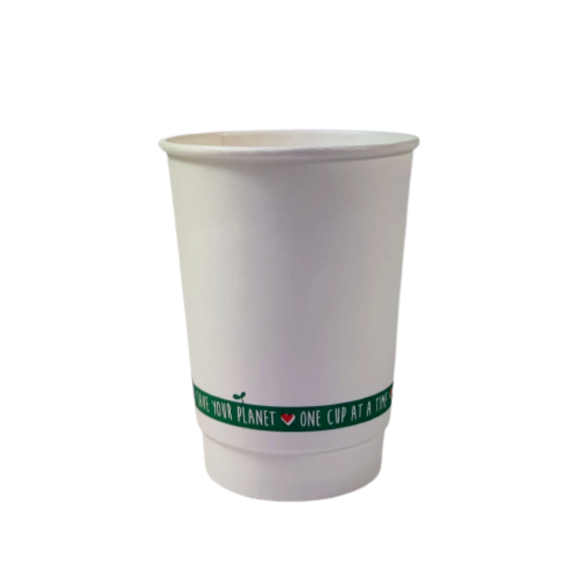 Picture of 12oz Pc Compostable Double Wall White/printed Cup