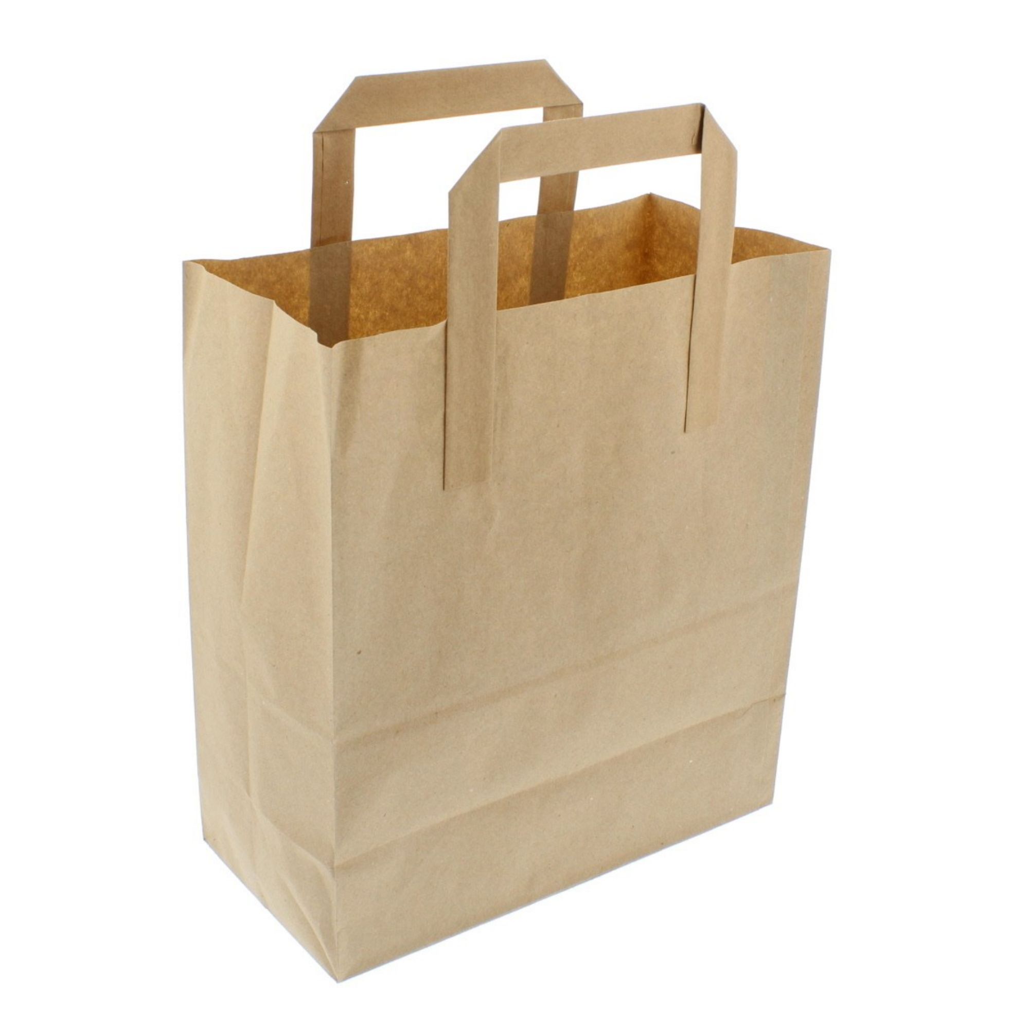 Picture of Brown Kraft Paper Bag with Paper Tape Handles  7"x11"x9"