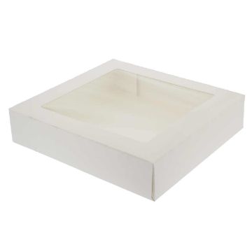 Picture of Tart Box White with Window 9"x9"x2"