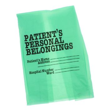 Picture of Hd Patients Personal Belongings Bag Green 80 Gauge 24"x39"