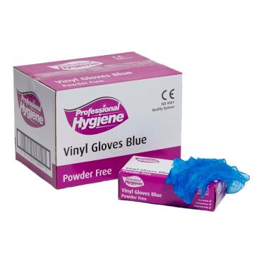Picture of Professional Hygiene Vinyl Blue Powder Free Gloves