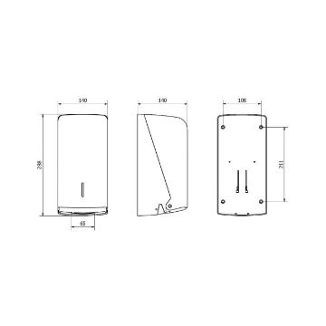 Picture of Bulk Pack Toilet Tissue Dispenser White