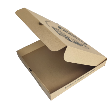 Picture of 10" Pizza Box Kraft Brown with Black Stock Design