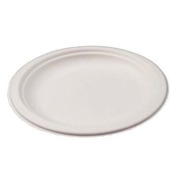 Picture of 9" Round Bagasse Dinner Plate White