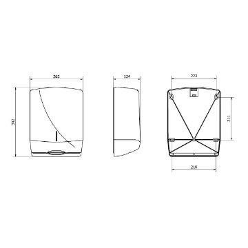 Picture of C-fold-v-fold & Z-fold Hand Towel Dispenser Brushed Steel