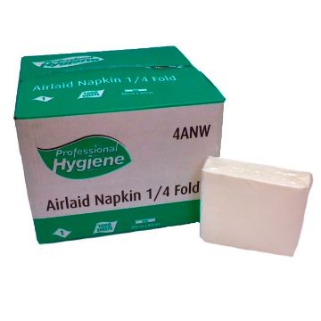 Picture of Airlaid Napkin White 1/4 Fold 40cm X 40cm 1ply