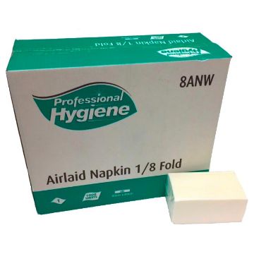 Picture of Airlaid Napkin White 1/8 Fold 40cm X 40cm 1ply