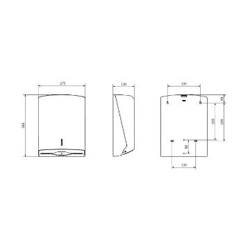 Picture of C-fold-v-fold & Z- Fold Hand Towel Dispenser White