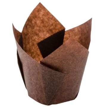 Picture of Brown Tulip Muffin Wrap (L)160mm (W)160mm (H)50mm