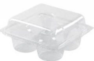 Picture of 4 Cavity Muffin Container (L)320mm (W)204mm (W)51mm