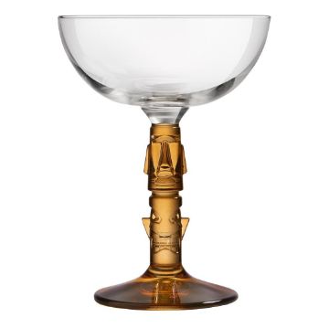 Picture of Onis Tiki Coupe Amber Stem Glasses 250ml (6 Pack)