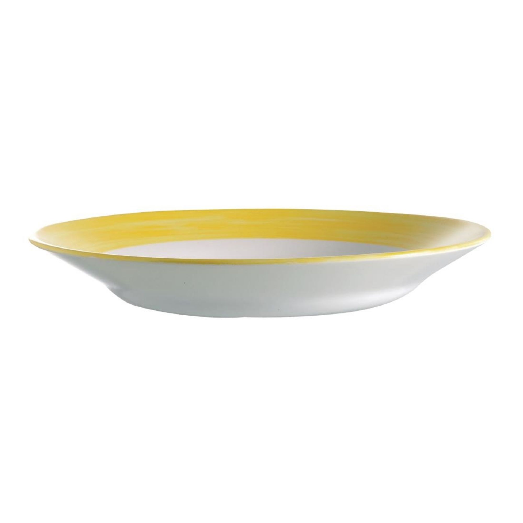 Picture of Arcoroc Brush Soup Plates Yellow 225mm (12 Pack)