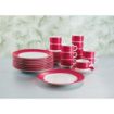 Picture of Arcoroc Brush Plates Cherry Red 252mm (12 Pack)