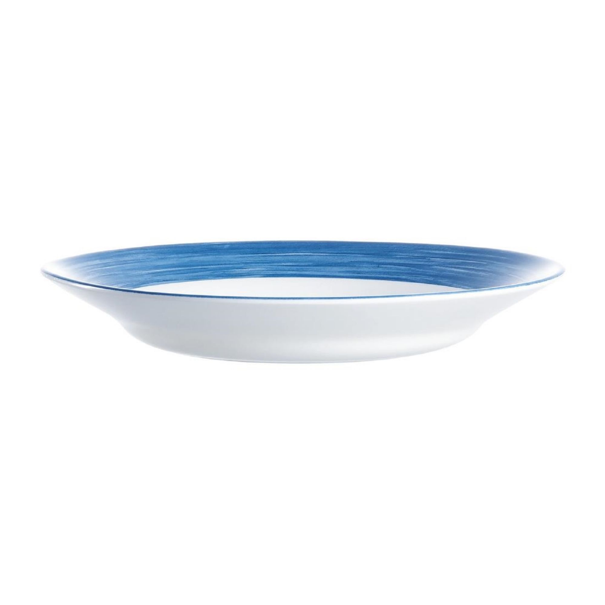 Picture of Arcoroc Brush Soup Plates Blue Jean 225mm (12 Pack)