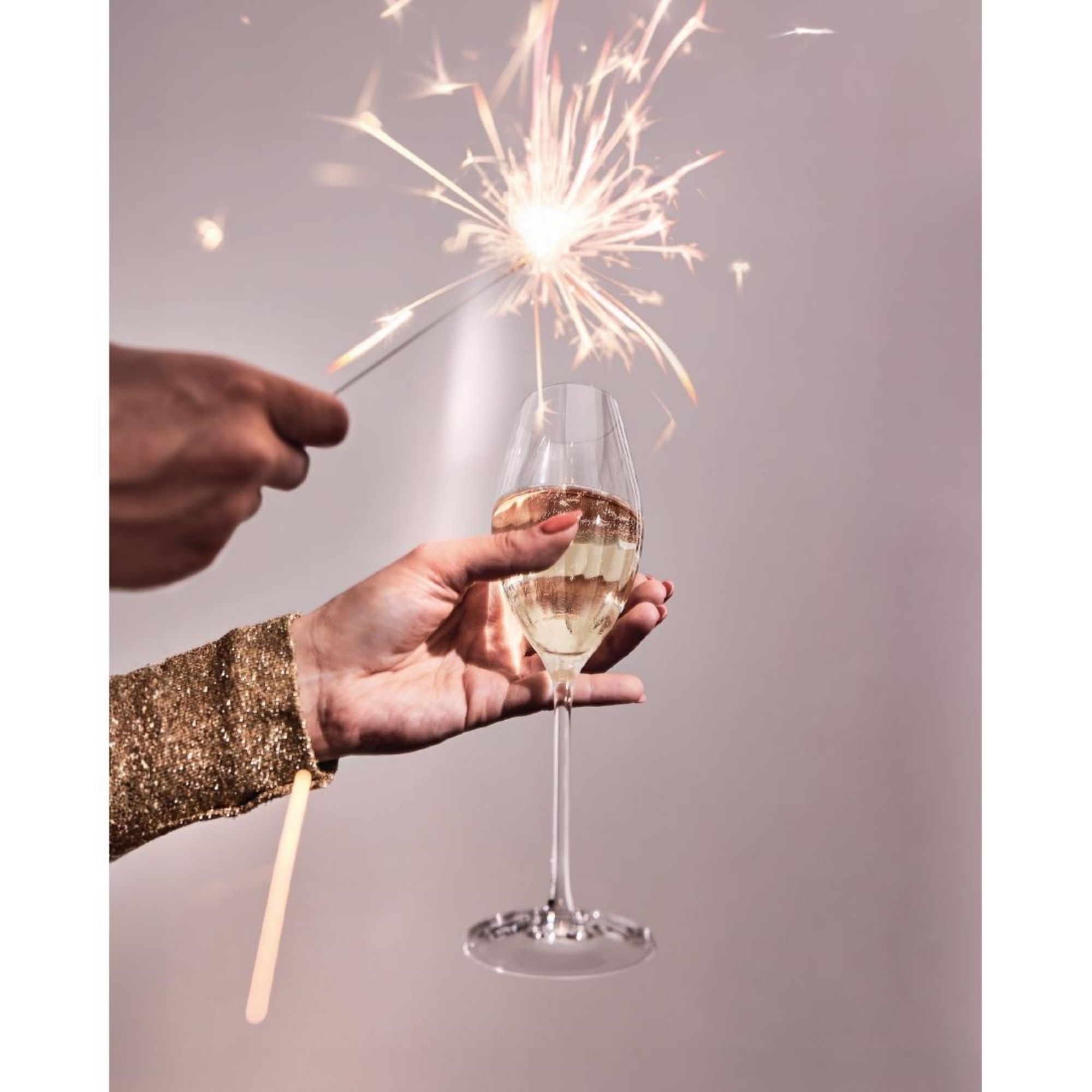 Picture of Cristal d'Arques Swirly Flute Glasses 240ml (8 Pack)