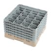 Picture of Cambro Camrack Beige 16 Compartments Max Glass Height 257mm