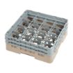Picture of Cambro Camrack Beige 16 Compartments Max Glass Height 133mm