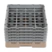 Picture of Cambro Camrack Beige 16 Compartments Max Glass Height 257mm