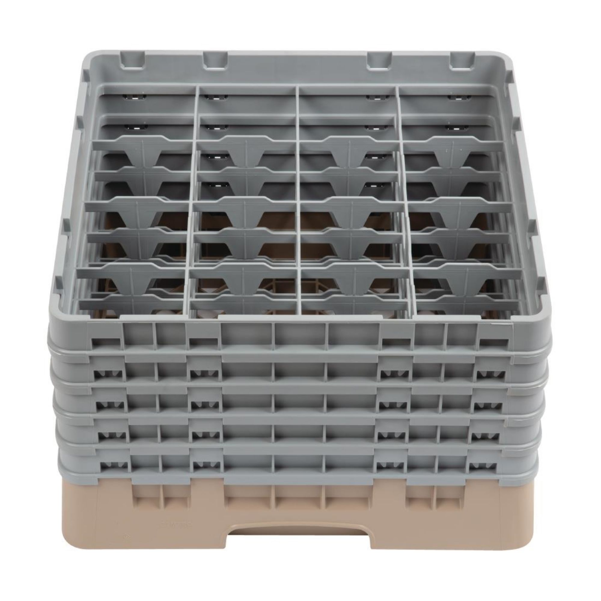 Picture of Cambro Camrack Beige 16 Compartments Max Glass Height 257mm