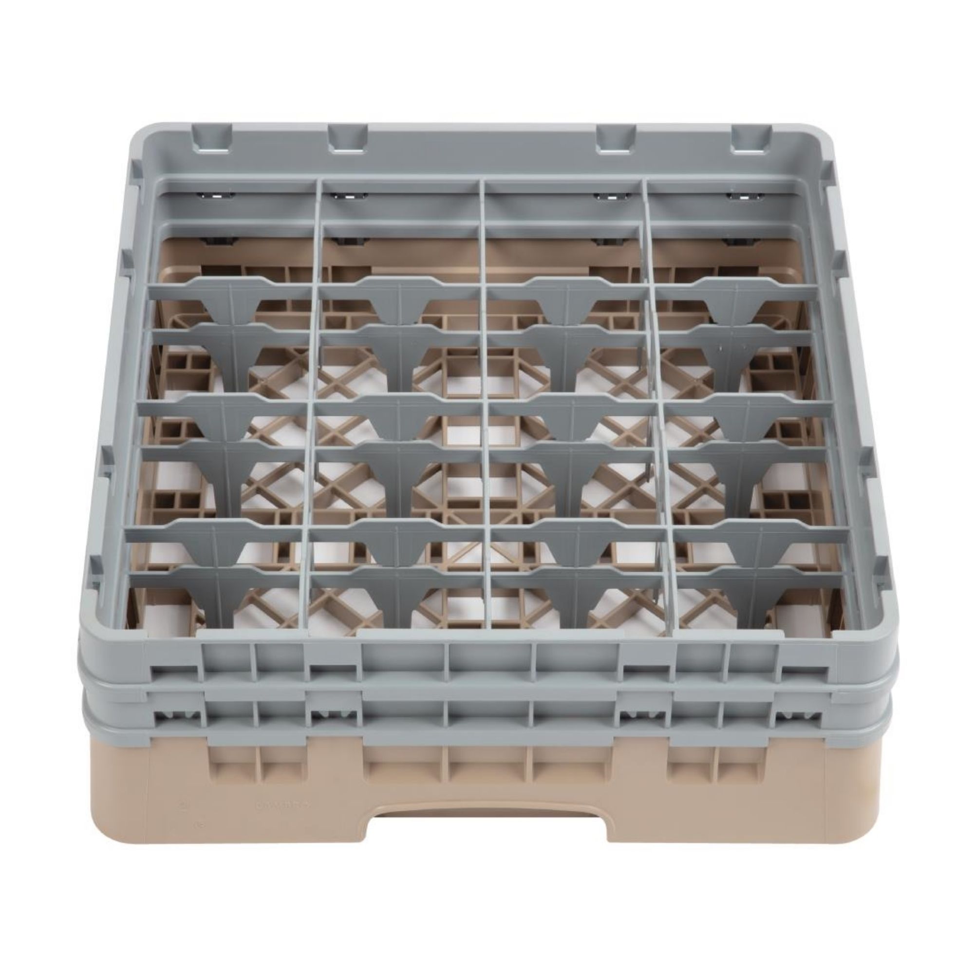 Picture of Cambro Camrack Beige 16 Compartments Max Glass Height 133mm