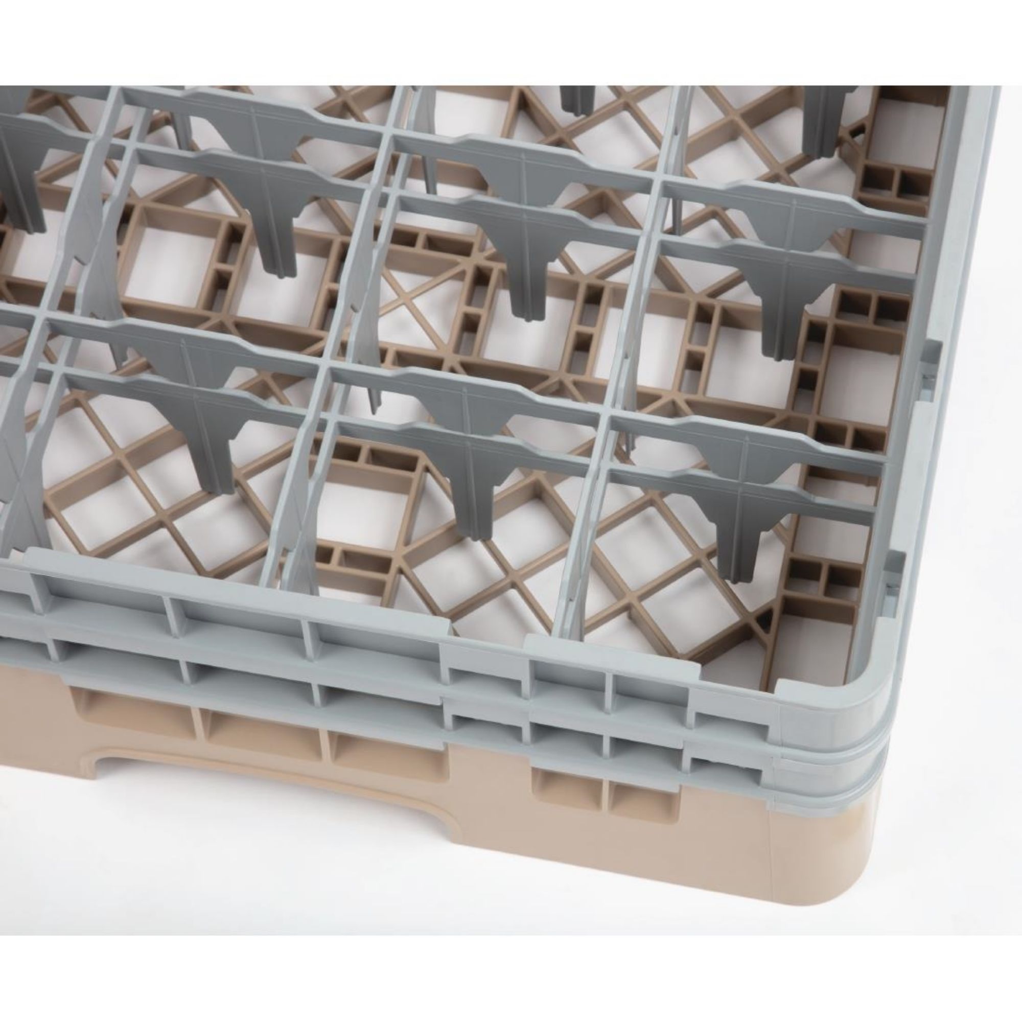 Picture of Cambro Camrack Beige 16 Compartments Max Glass Height 133mm