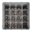 Picture of Cambro Camrack Beige 16 Compartments Max Glass Height 257mm