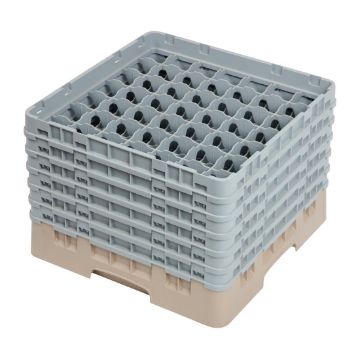 Picture of Cambro Camrack Beige 49 Compartments Max Glass Height 298mm