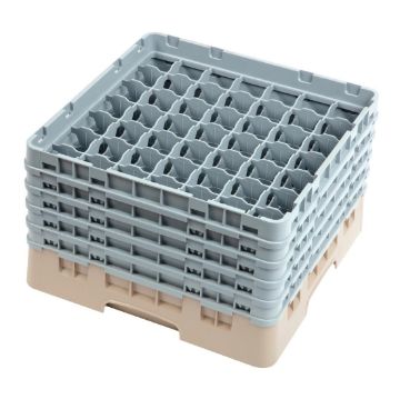 Picture of Cambro Camrack Beige 49 Compartments Max Glass Height 257mm