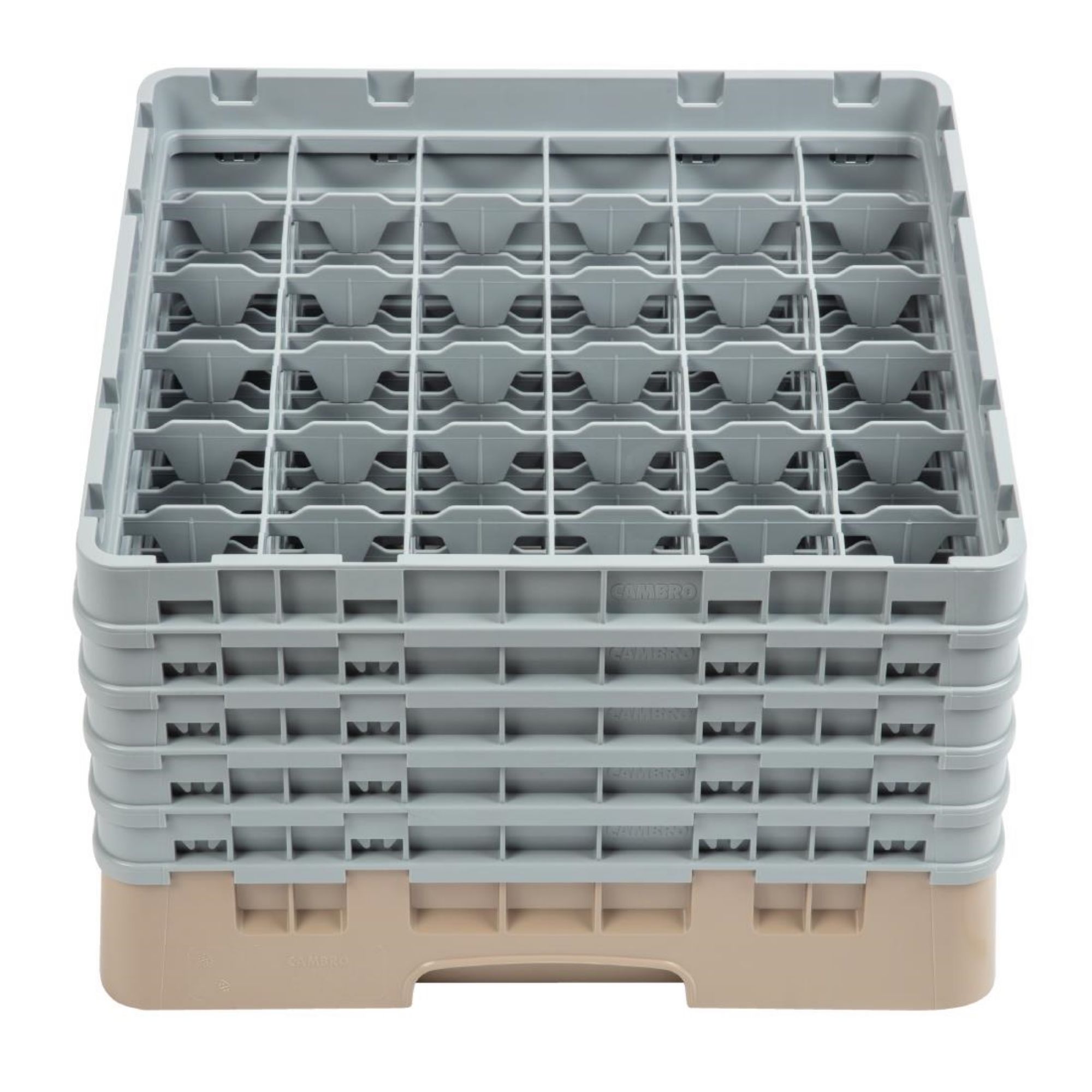 Picture of Cambro Camrack Beige 36 Compartments Max Glass Height 257mm